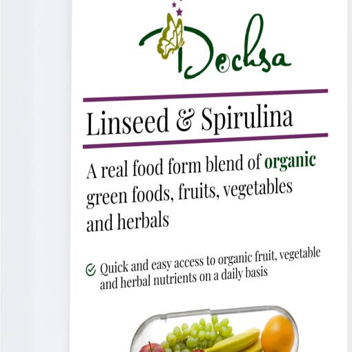 Dochsa Ltd - Wholesale Oral supplement/vitamin - Linseed & Spirulina ORGANIC 100 capsules - Energy & Immunity3