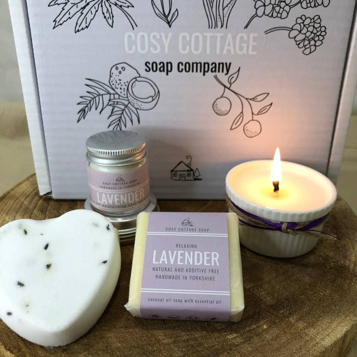 Lavender Bath & Body Gift Box for wholesale by Cosy Cottage Soap
