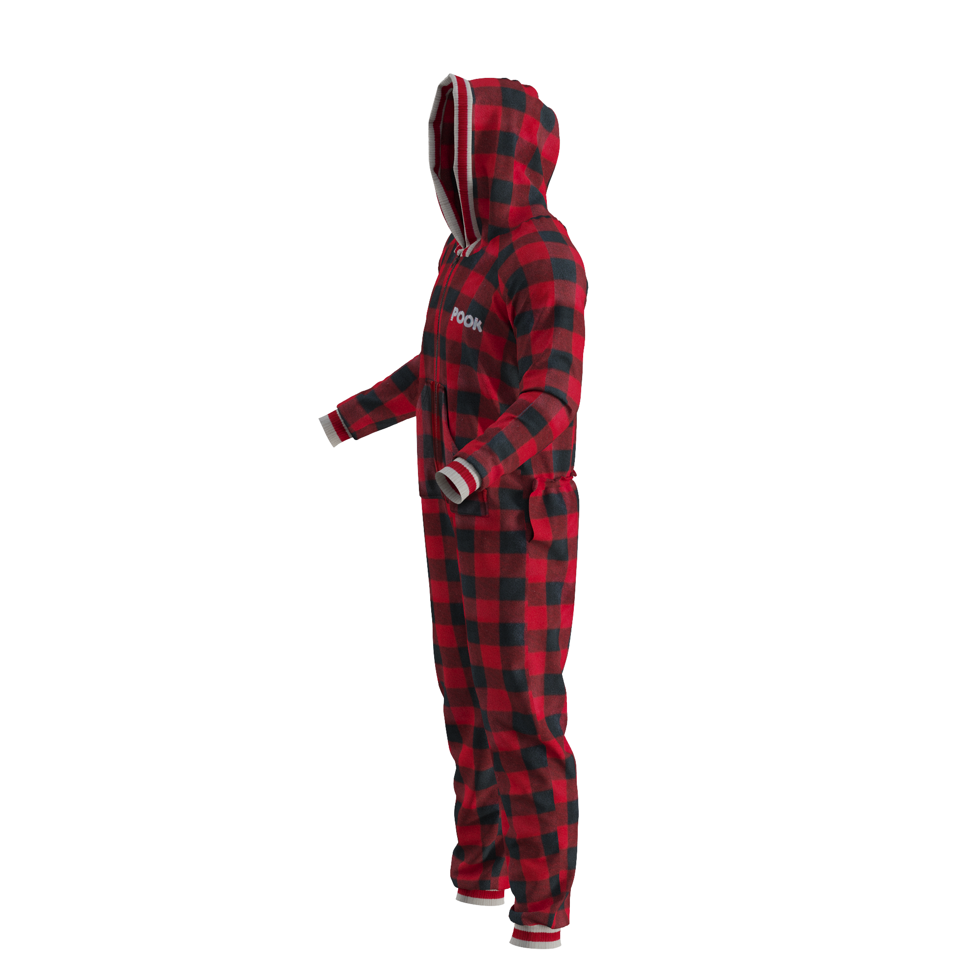 POOK - Wholesale Onesie - Unisex - Pook Onesie - Red (Adult Unisex)29