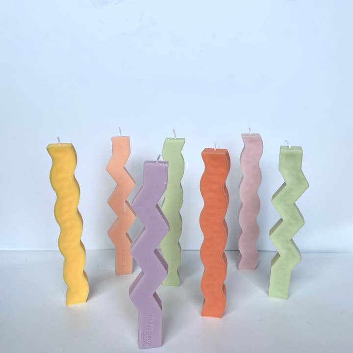 Kendall's Kandles - Wholesale Tapered Candle/Candlestick - Squiggly & Zig Zag taper candles