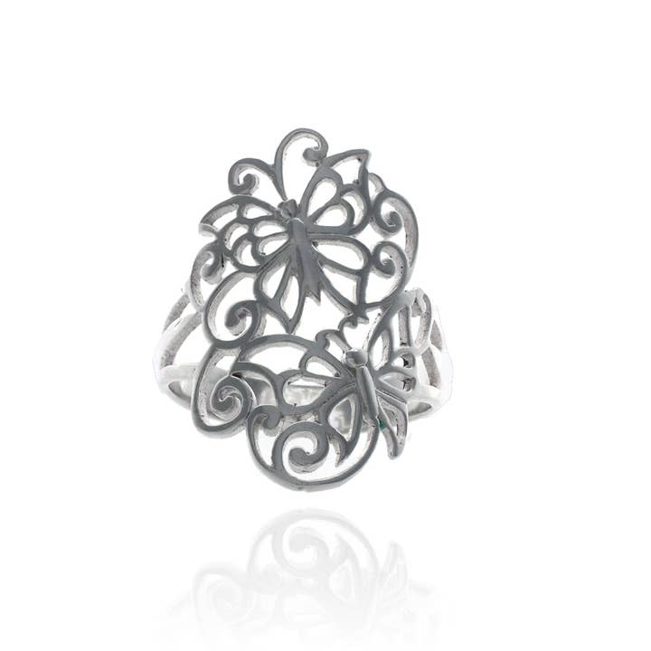 Vintage Sterling Silver Butterfly Ring for wholesale by Las Joyas de Amanda