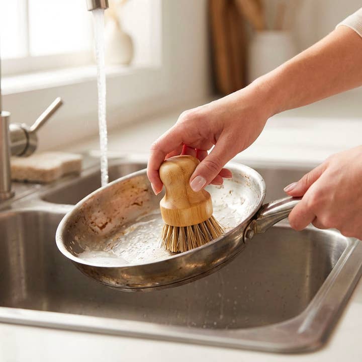 Bamboo Switch - Wholesale Cleaning Brush - Bamboo Pot Scrubber | Kitchen Bestseller | Stocking Stuffer 4