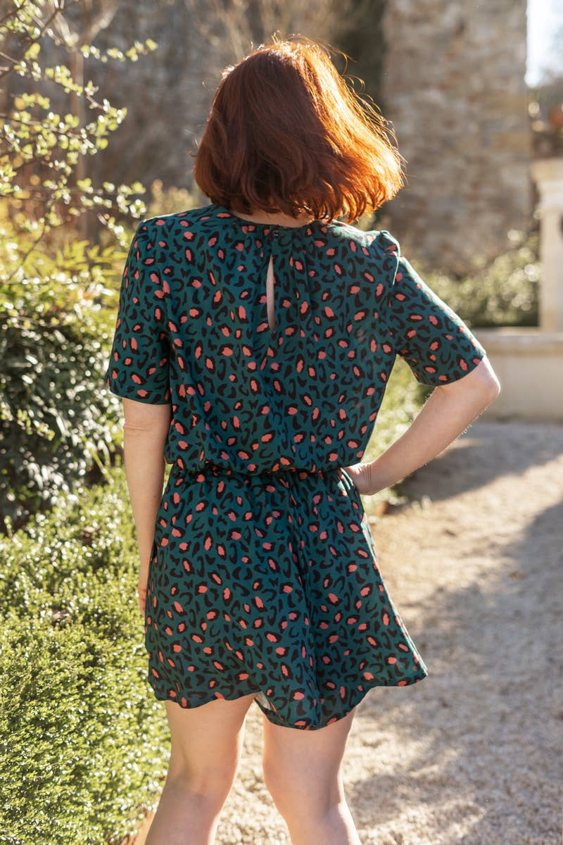 Eglantine et Zoé - Wholesale Fabric - Viscose Fabric Bagheera Dark Green Lagoon5