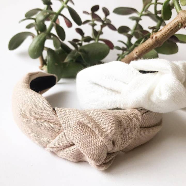 Femme Faire - Wholesale Fashion Headband - Women's - Linen Headband - Knotted Headband - Linen Hairband3