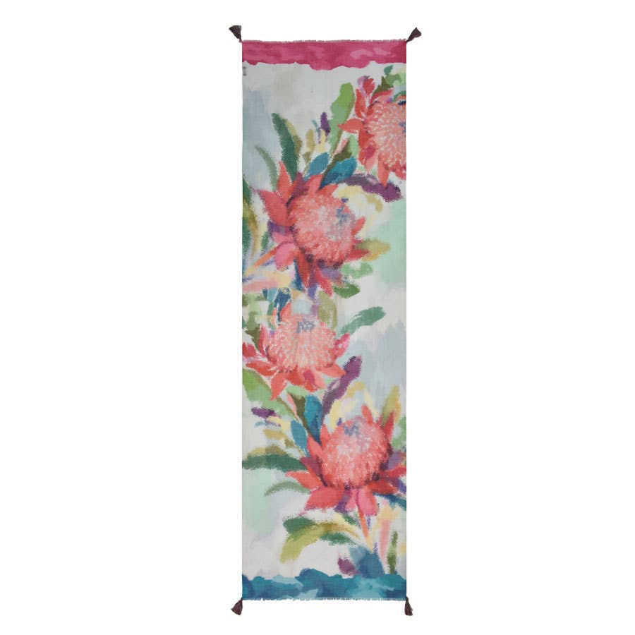 Dupatta Designs - Wholesale Scarf - Women's - Fernhill Narrow Painterly Floral Scarf0