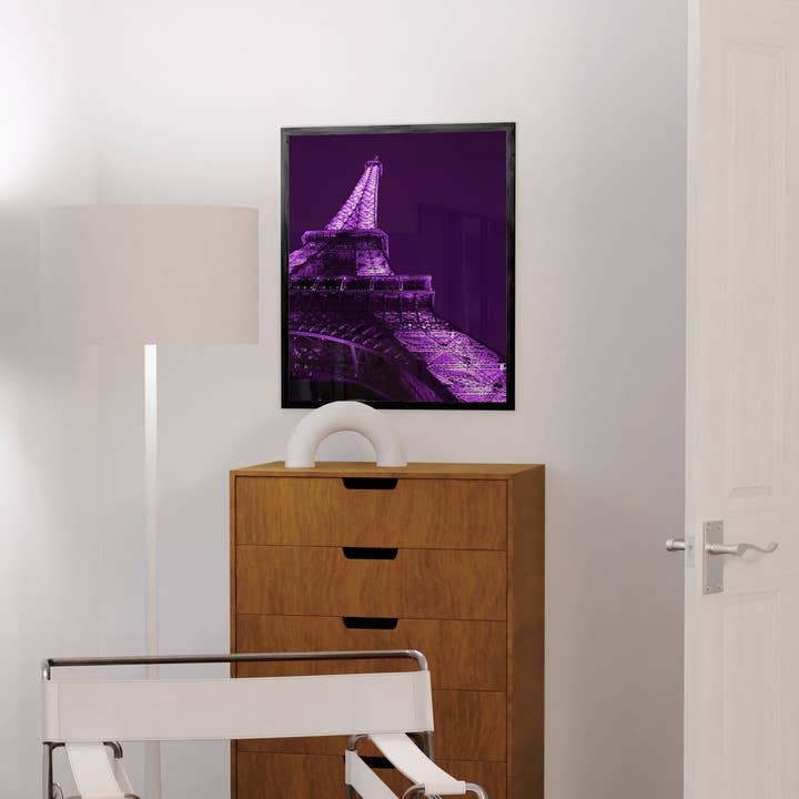 Haus and Hues – Großhandel Kunstdruck – Violetter Eiffelturm1