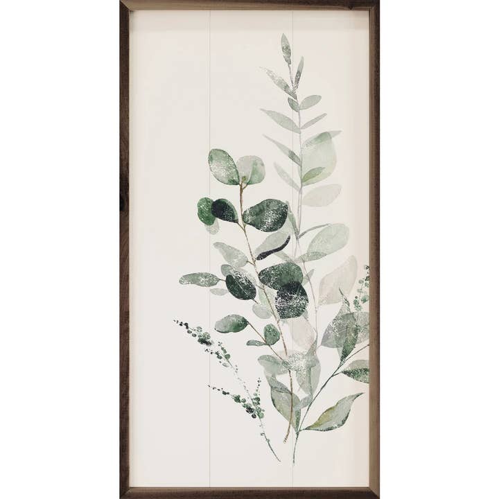 Kendrick Home - Wholesale Art Print - Distressed Greenery Bouquet One