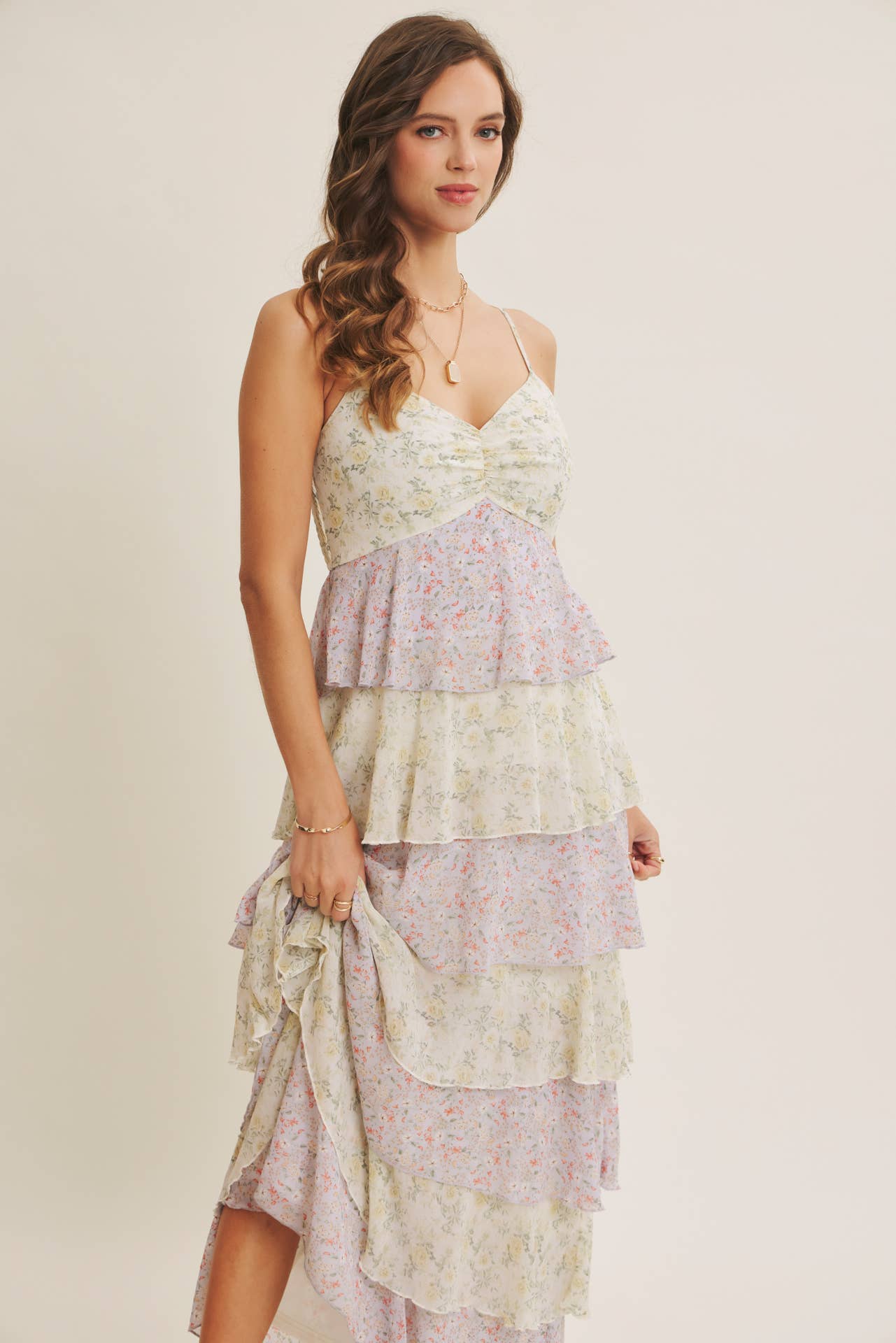 in february - Vente Robe – femme - DÉFINITION DE LA ROBE MAXI À VOLANTS FLORAUX FÉMINITÉ SANS SAISON24