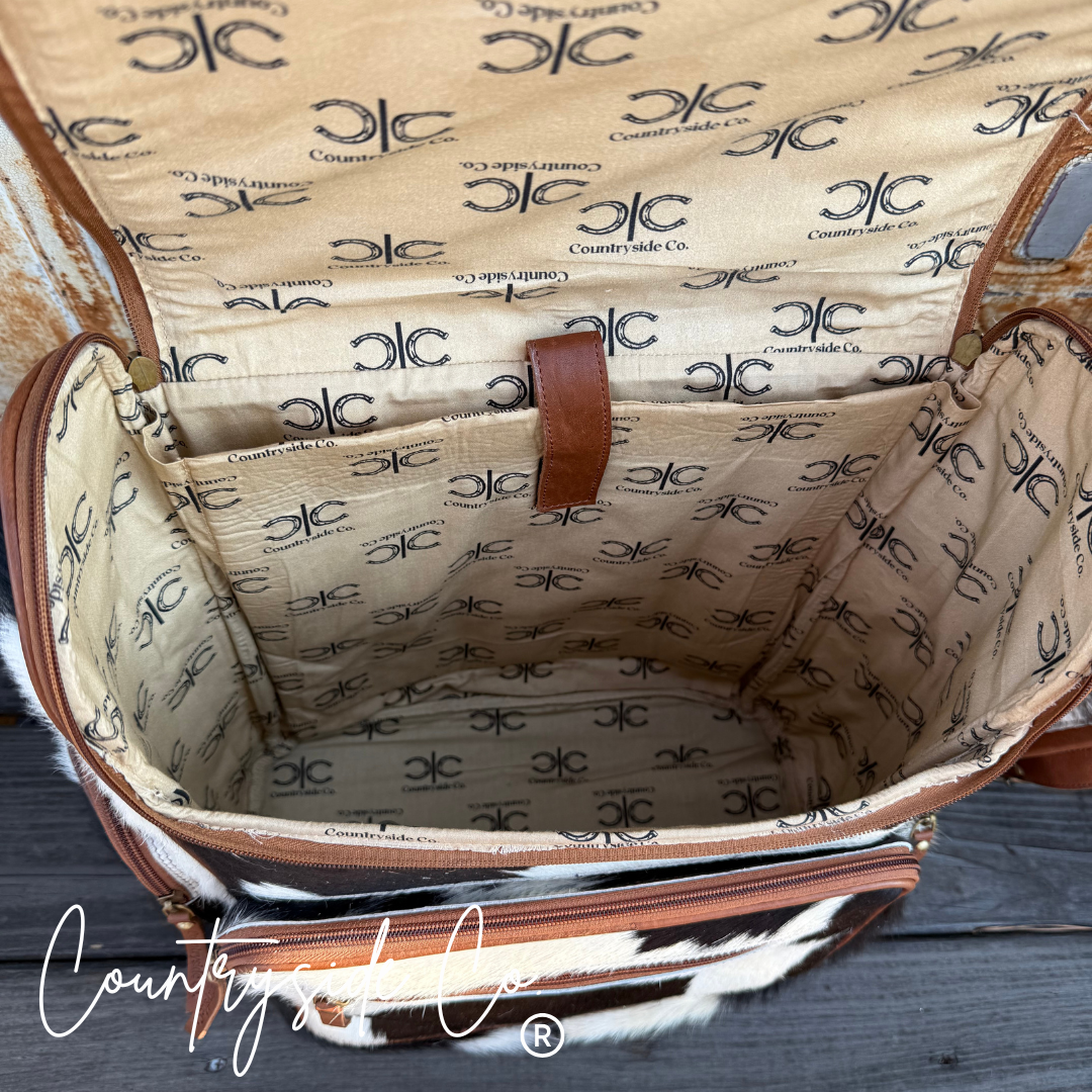 Texas Western Cowhide Bags and More – Großhandel Rucksack – Damen – Mesa Rindsleder Rucksack Laptop-Tasche, Reisetasche4