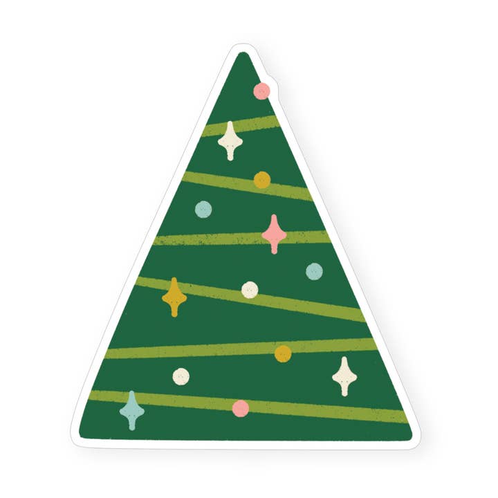 Xmas Tree Sticker for wholesale by Hideaway House Studio