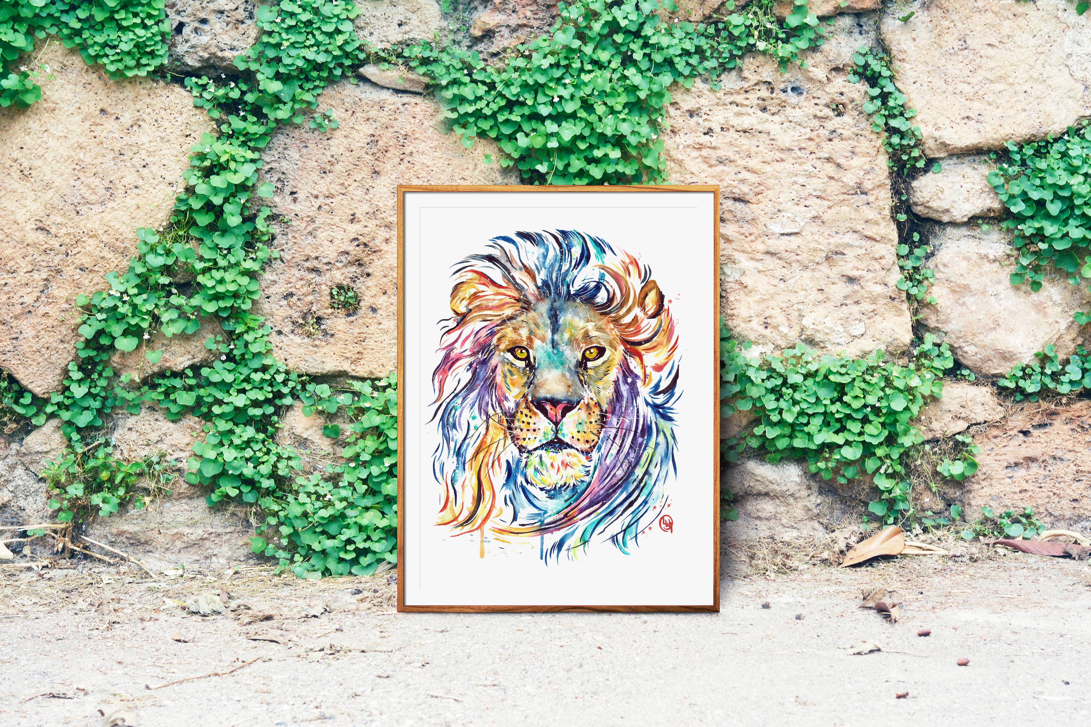 Whitehouse Art - Wholesale Art Print - Lion Print - "Courage Dear Heart" - Safari Themed4