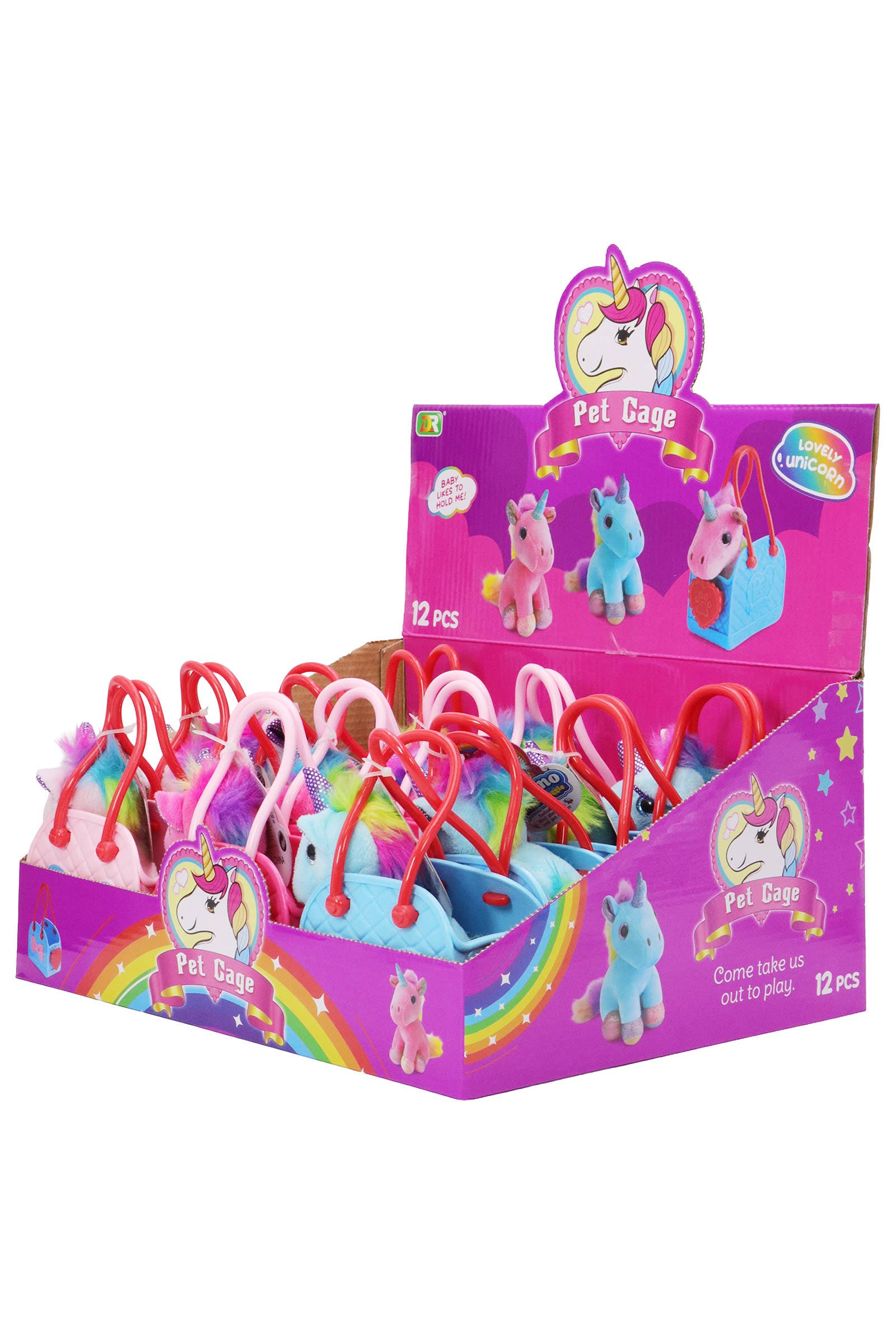 SURTIDO Bolsa de transporte con peluche de unicornio y poni - 12 unidades de venta al por mayor en Faire1