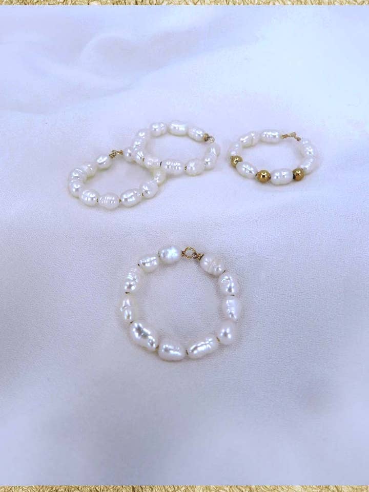 Bague Luciole perlée pour la vente par JOORN PARIS BIJOUX