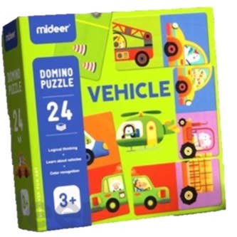 Mideer – Großhandel Denkspiel – Kinder – Fahrzeuge mit umkehrbaren Dominosteinen