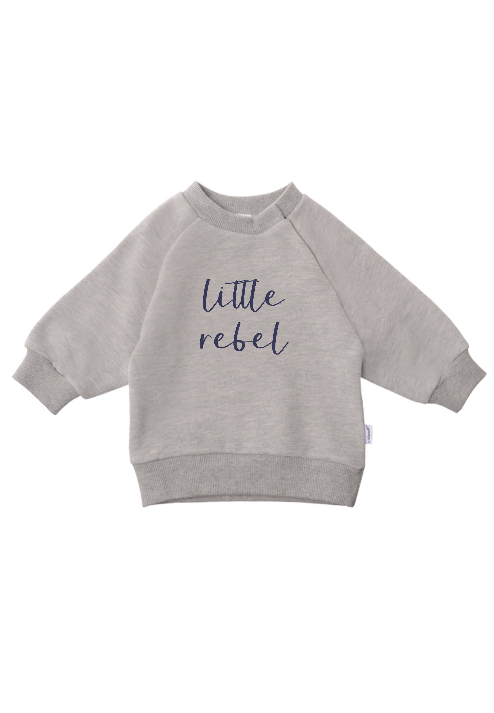 Liliput - Vendita all'ingrosso Felpa - Bambini - Felpa in grigio mélange con stampa "little rebel"