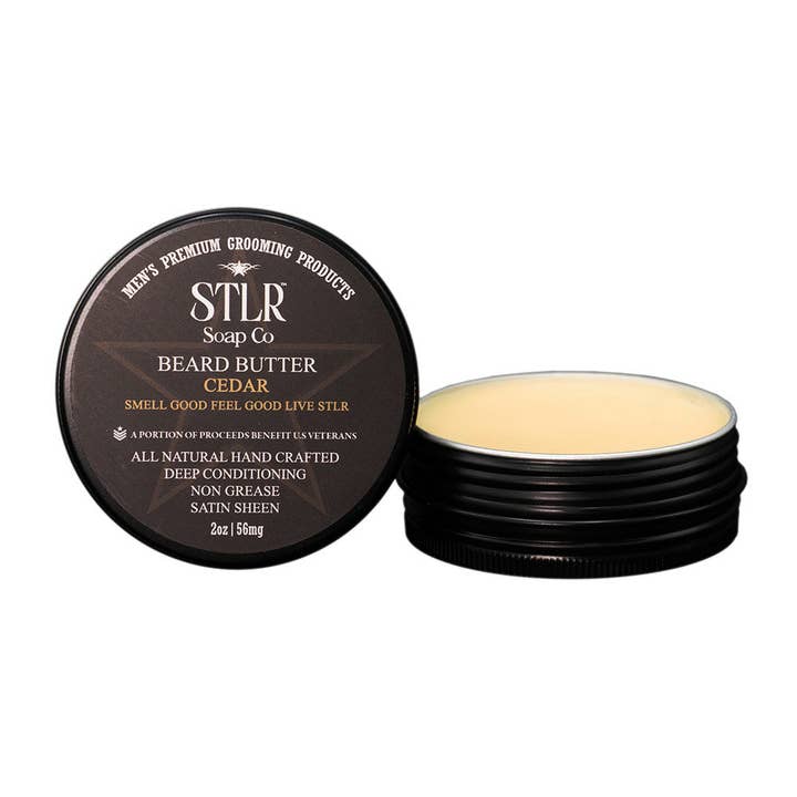 Cedar Beard Butter for wholesale by STLR Soap Company