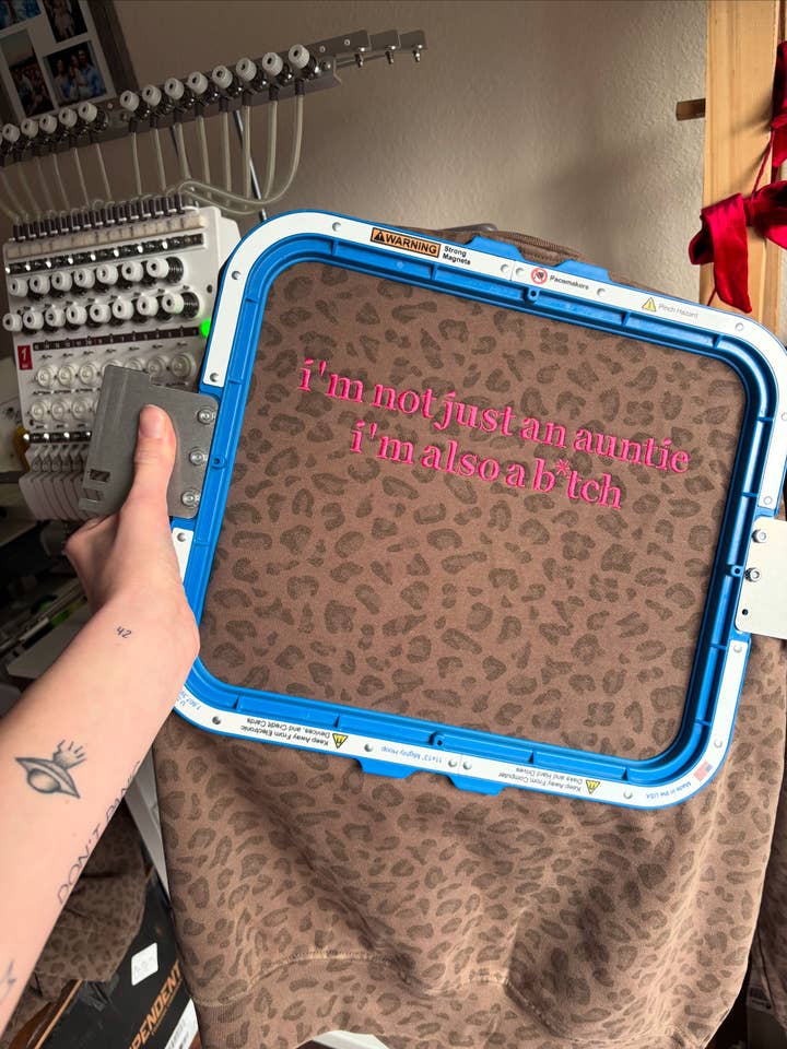 I’m not just an auntie crewneck for wholesale by Kalei's Creations