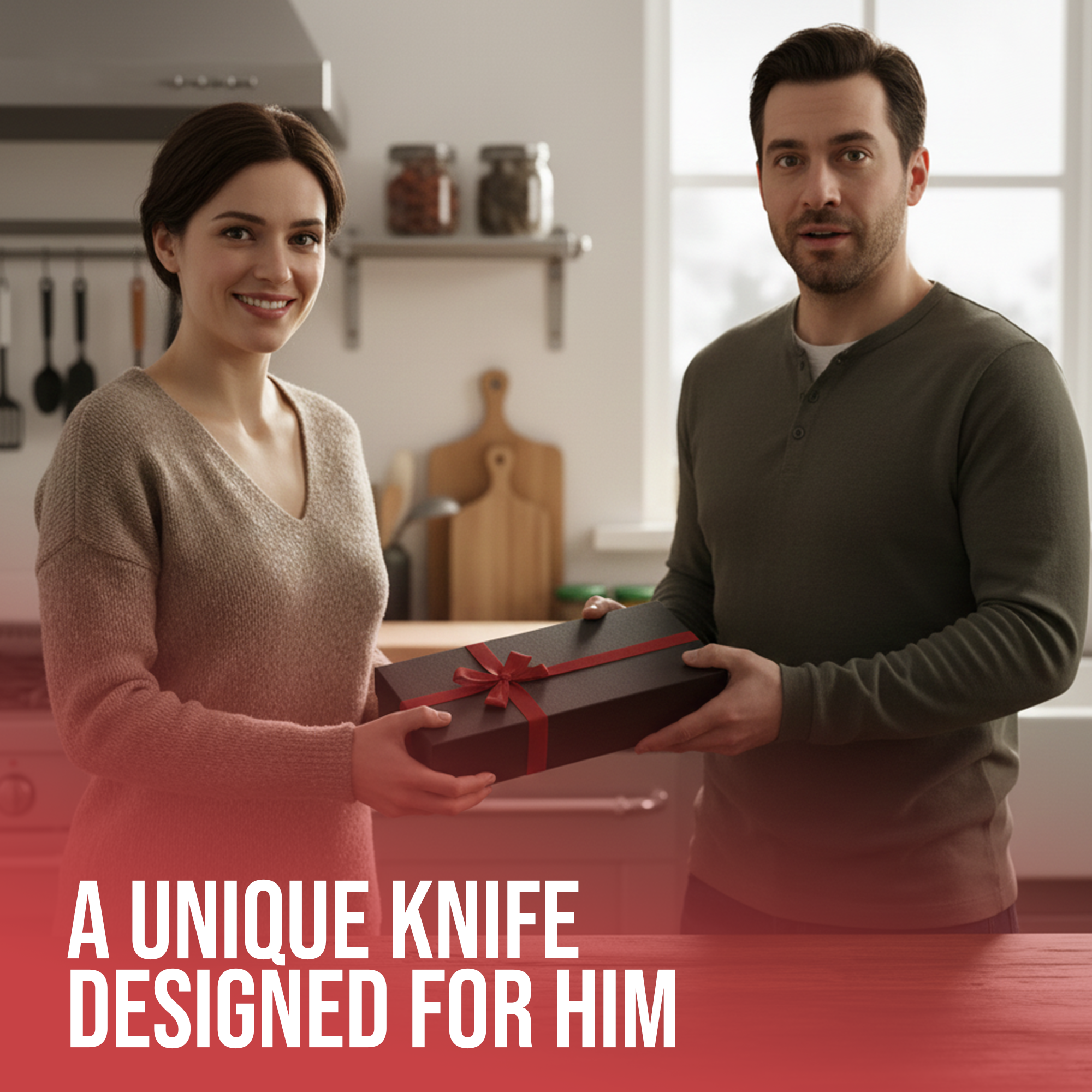 FH KNIVES - Vente Couteau de cuisine/multi-usage - Couteau de chef en acier inoxydable et étui en cuir, couteau de cuisine9