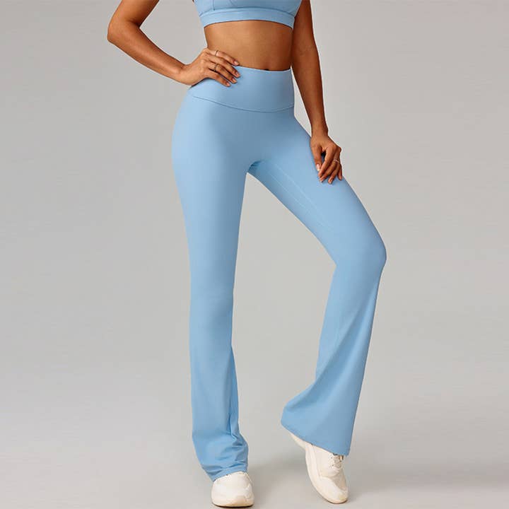 Sodalemon - Wholesale Athletic/lounge leggings – Women's - Women High-Waist Flared Naked-Feel Yoga Leggings9