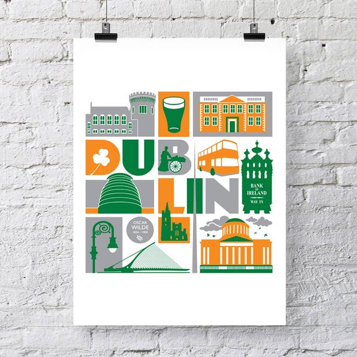 Stampa Dublin City per la vendita all'ingrosso da parte di Susan Taylor Design
