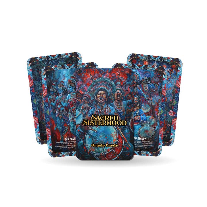 IBIZA TAROT – wholesale Tarot cards – Sacred Sisterhood Oracle: Celebrate the power of feminine connection with this 22-card deck, nurturing sisterhood and inner wisdom.4