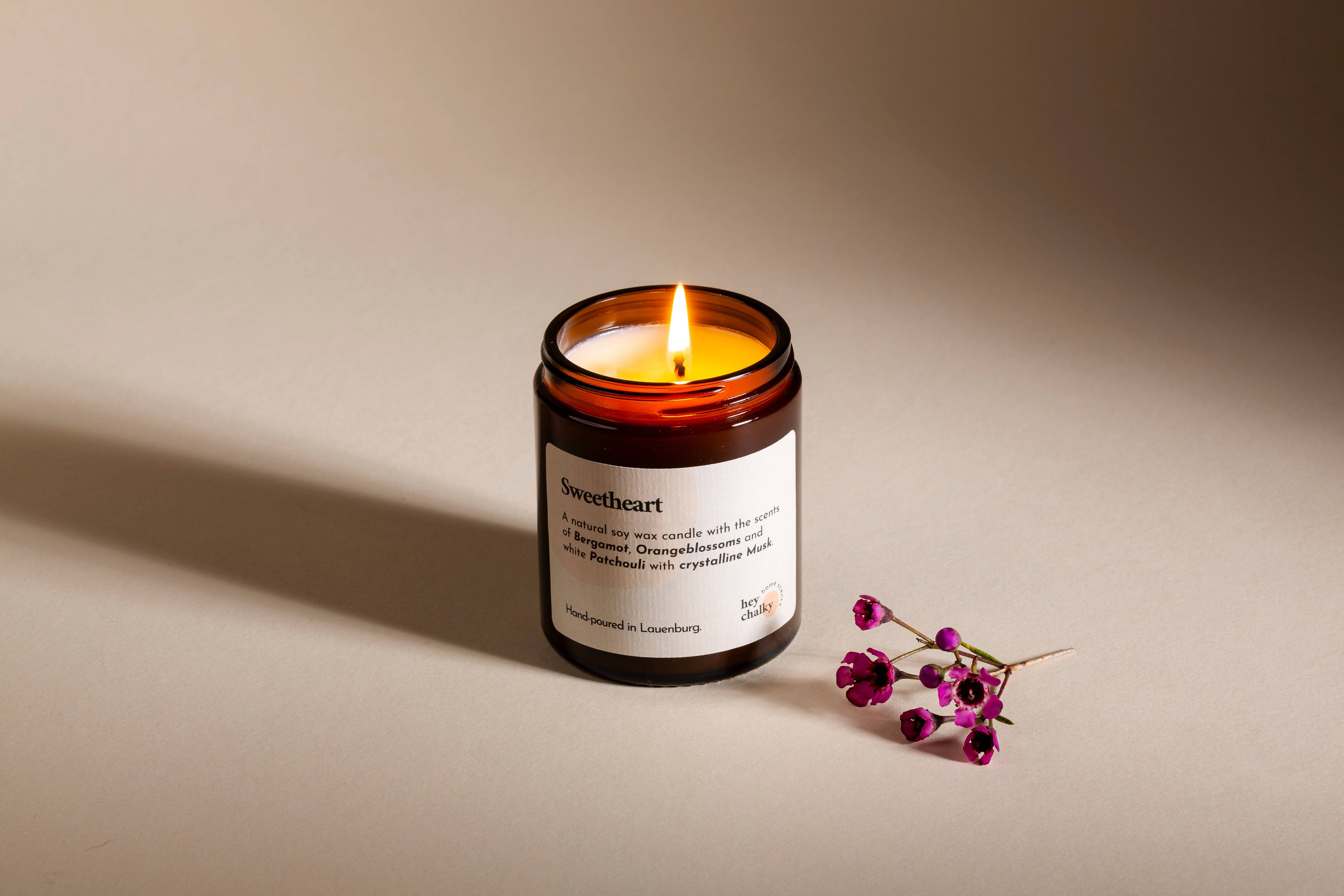 Hey Chalky GmbH – wholesale Burkljus – Sweetheart Sojaljus 155 g | Tillverkat i Tyskland | Handgjort2