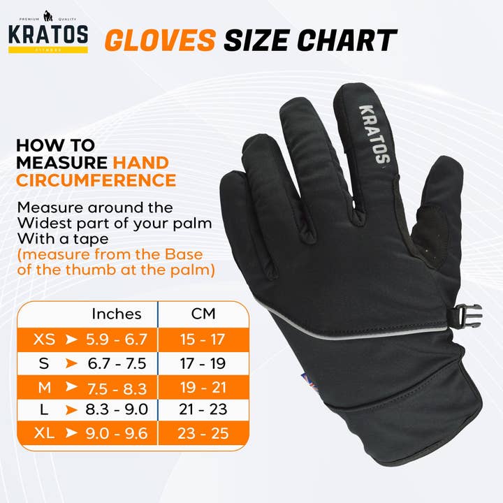 Kratos – wholesale Handskar - Unisex – Vinter vindtäta cykelhandskar Varm halksäker vadderad pekskärm Termisk kallt väder Cykling Vandring MTB för män och kvinnor