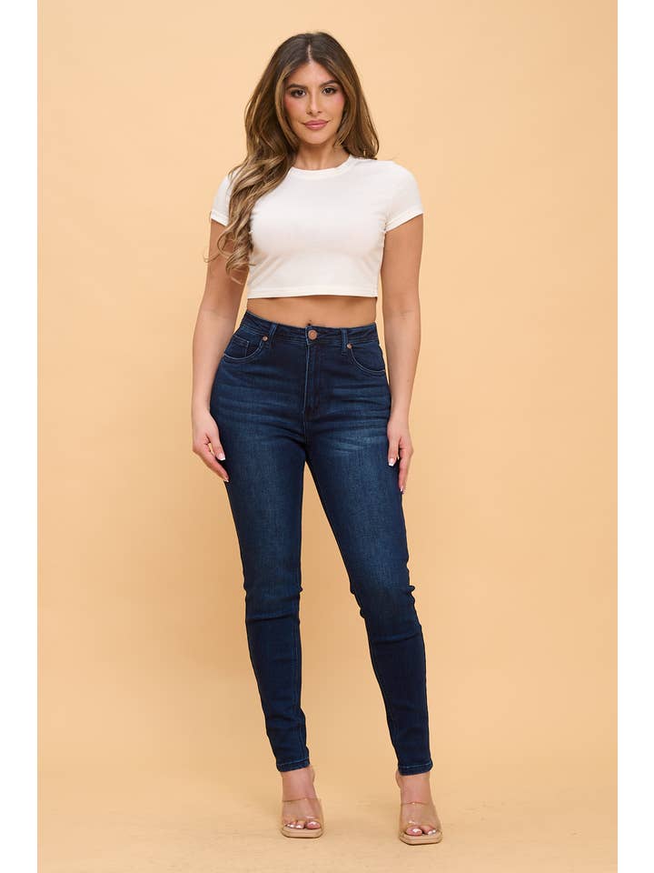 Denim Zone U.S.A. - Wholesale Jeans - Women's - Premium Denim Super Stretchy High Waisted Skinny Jeans 6