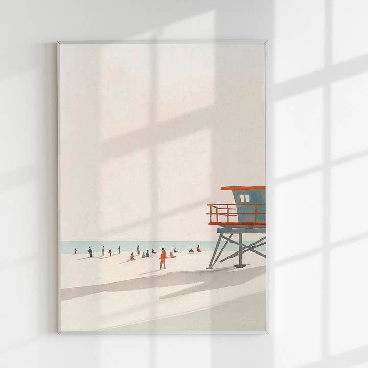 Een rustige dag op het strand nr 2 Kunstposter voor wholesale door Patroa Studio