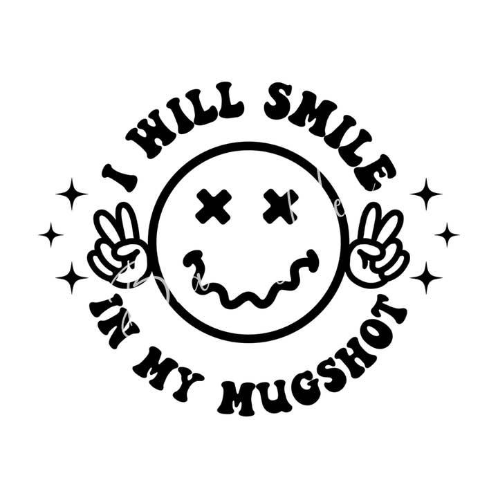 Retro Wavy Als het op mijn kind aankomt, zal ik glimlachen in mijn Mugshot-transfer voor wholesale door BrandlyNew