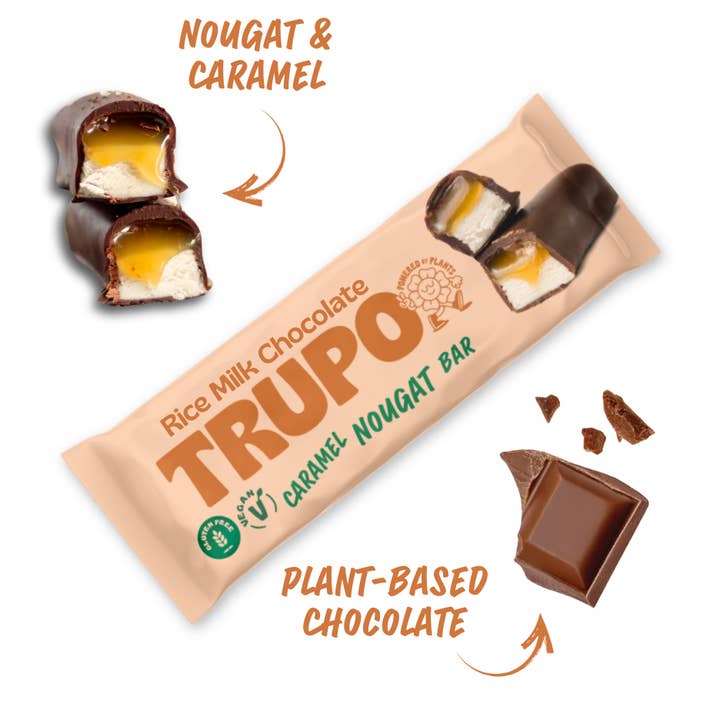 Trupo Treats - Wholesale Chocolate Bar - FREE (pay to ship) Caramel Nougat Bar (Vegan & Gluten-Free) 0