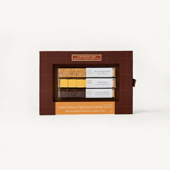 Salted Honey Espresso Martini Mixer Kit - Cocktail Cubes for wholesale by TEASPRESSA | LUXE Mixer Cube
