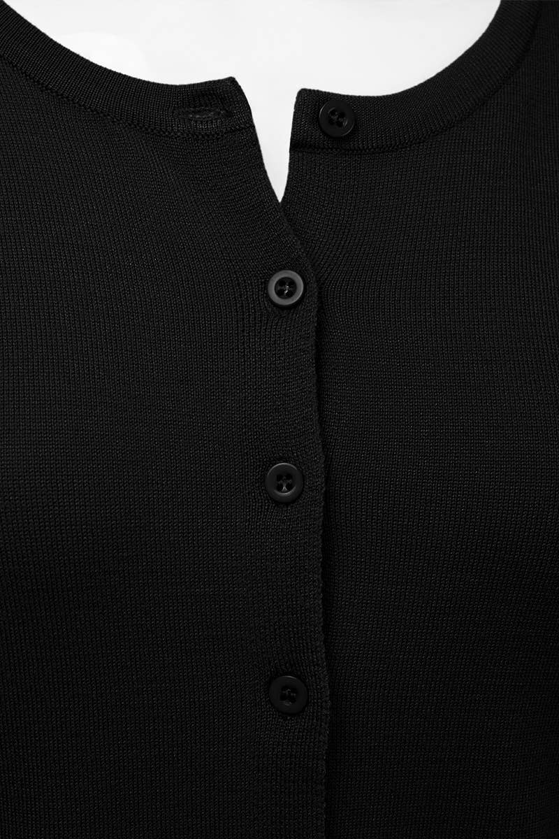 NINEXIS - Vente Cardigan – femme - AWOCAL310_Chandail à manches longues en tricot doux boutonné1