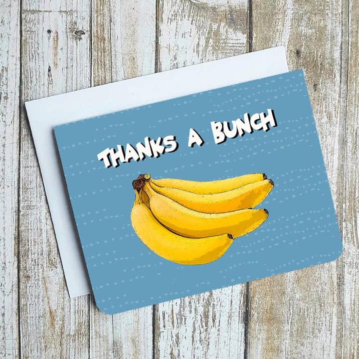 Thanks A Bunch Card for wholesale by Blue Rocket Gifts