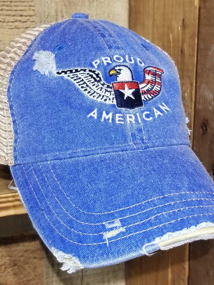 ! chapeaux Proud American pour la vente par Mason Jar Label