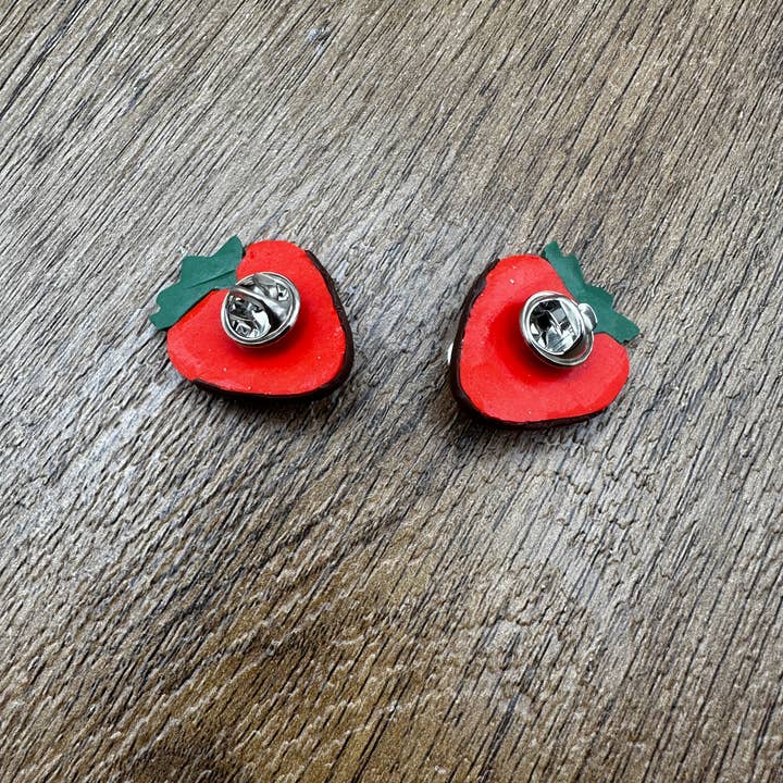 Making with Molli - Wholesale Brooch - Chocolate Covered Strawberry Polymer Clay Pin1