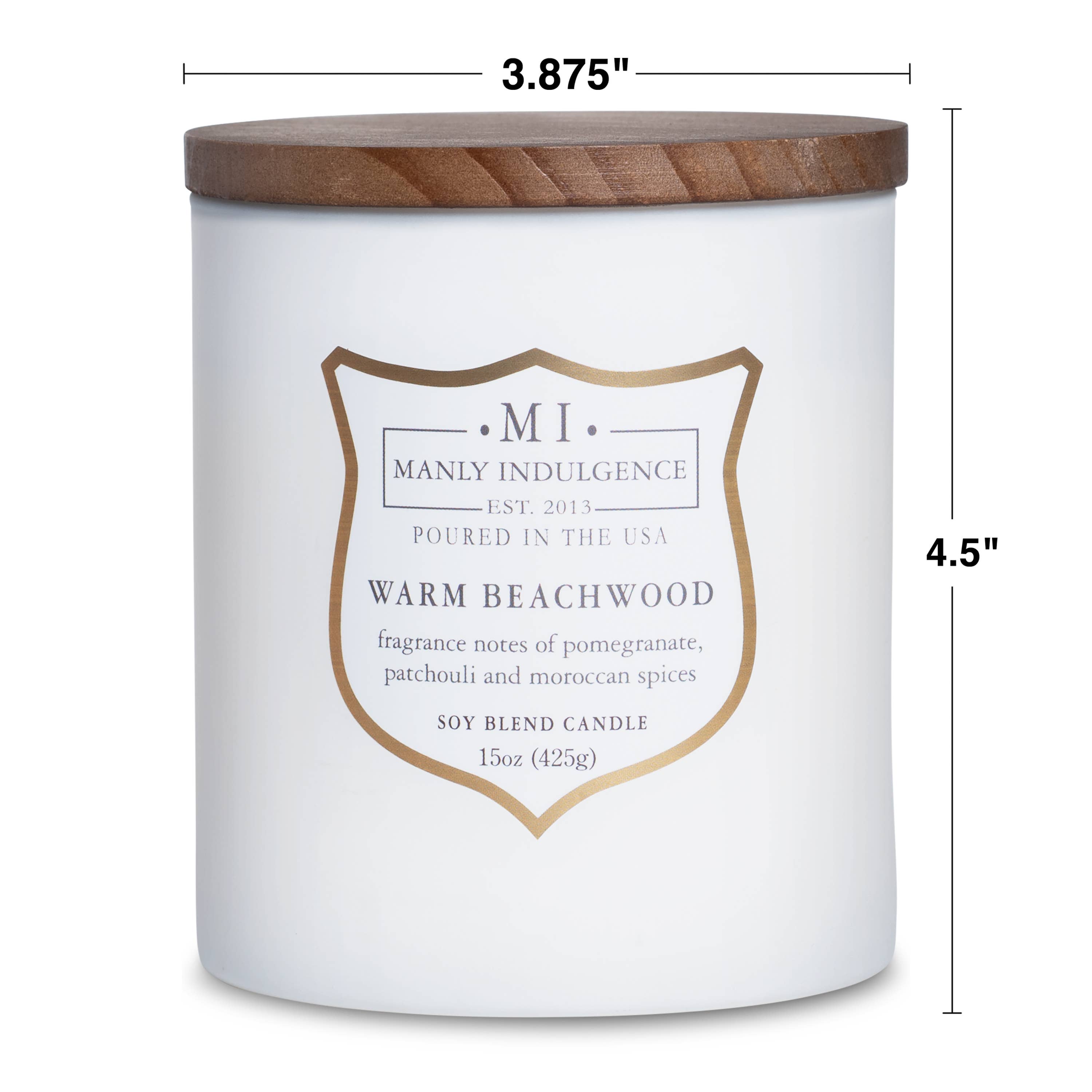 MVP Group International INC - Wholesale Jar/Filled Candle - Warm Beachwood Wooden Wick Scented Candle, Soy Blend, 15oz3