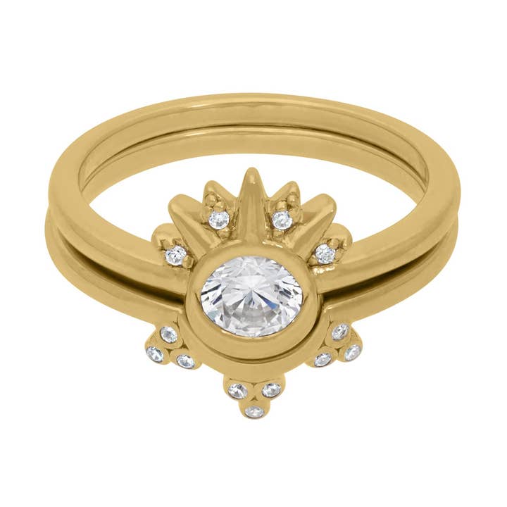 Anelli Cosmic Balance: Sole e Luna in perfetta armonia per la vendita all'ingrosso da parte di eve‘s JEWEL