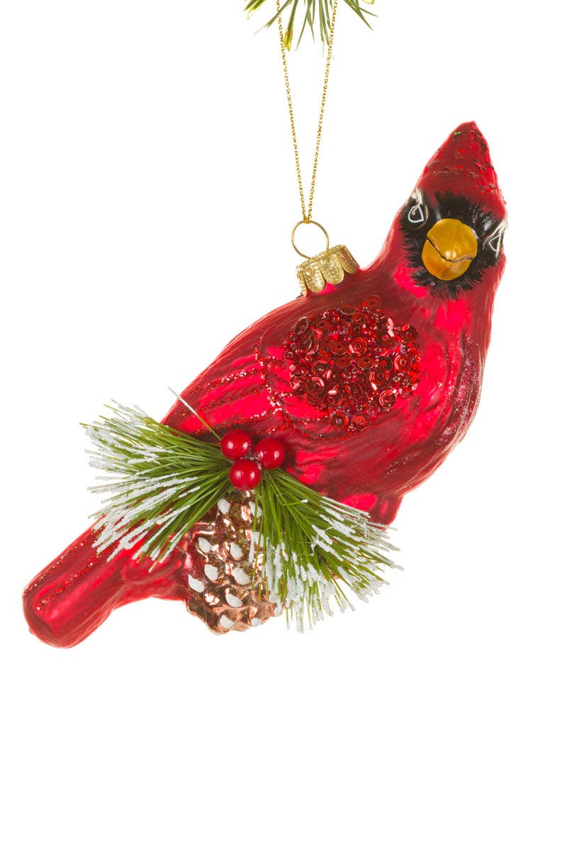 Starlight Collection - Wholesale Ornament - NEW-Red Cardinal Ornament0