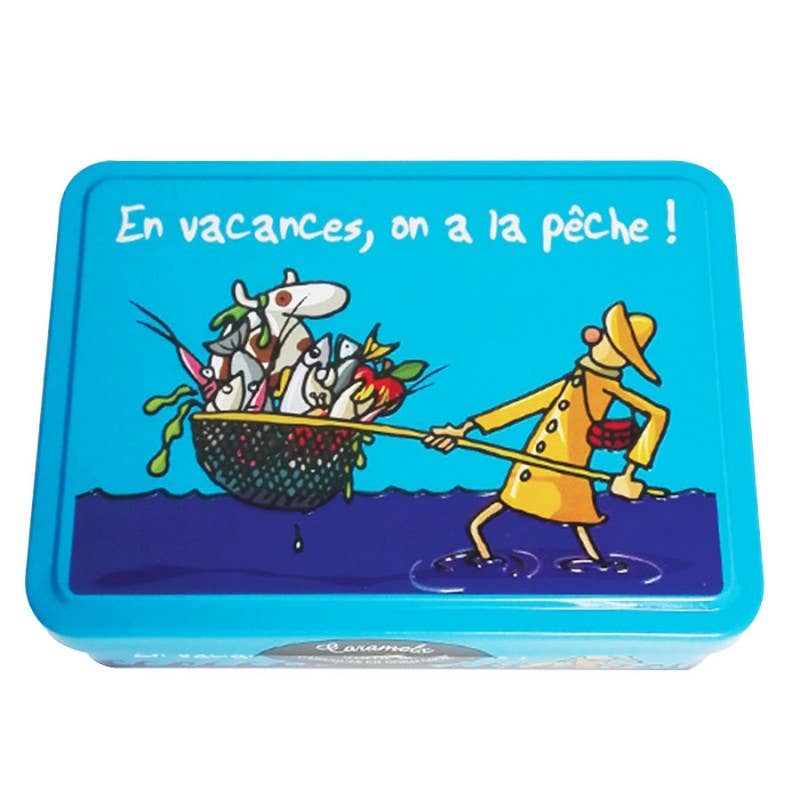 Produits-Normandie - Vente Caramels - Boite de caramels en fer de 100g à motifs - Heula7