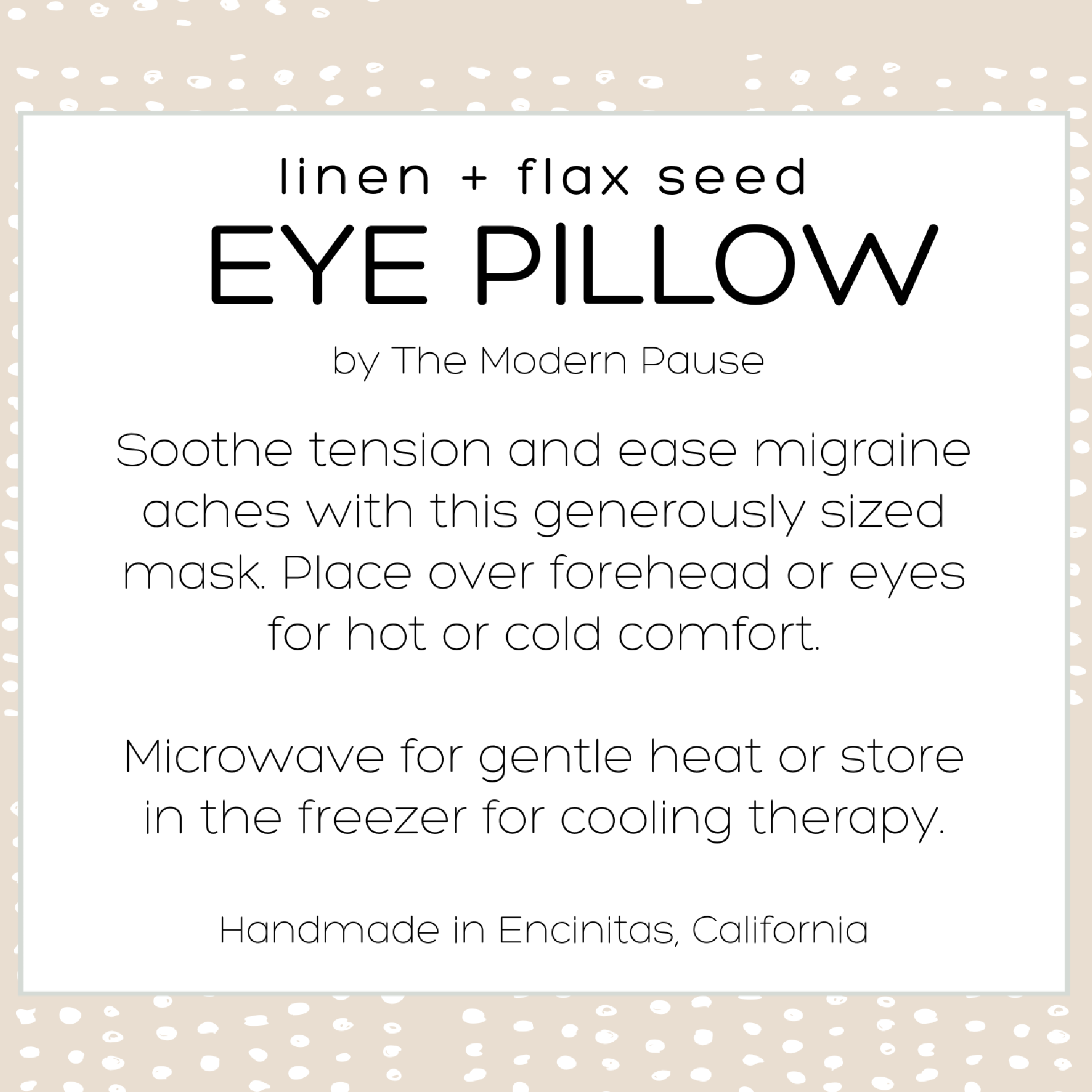 The Modern Pause - Wholesale Spa/Therapy Pillow - Eye Pillow - Stonewashed Organic Linen13