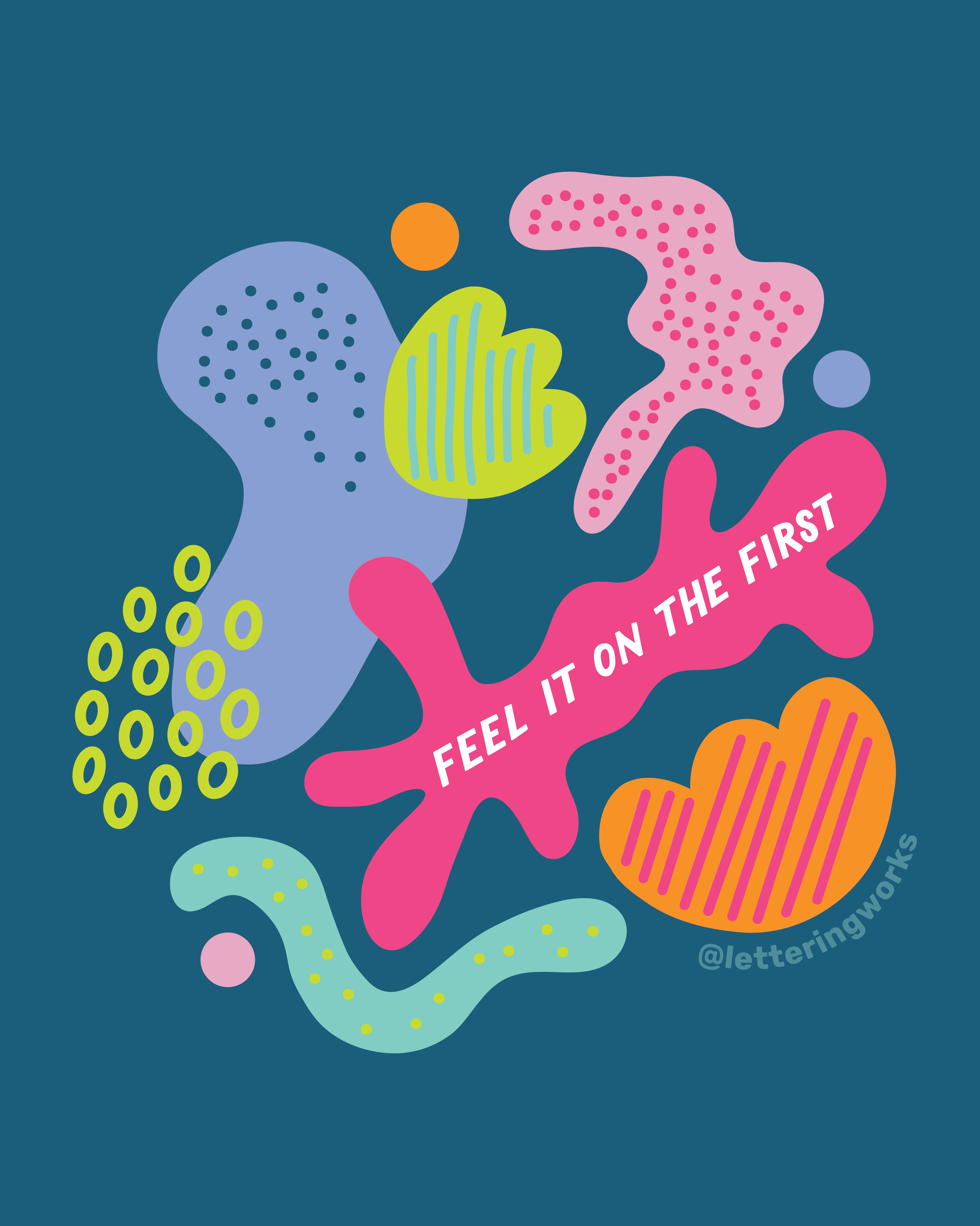 Lettering Works - Wholesale Sticker - Feel it on the First Breast Cancer Awareness Vinyl Sticker2