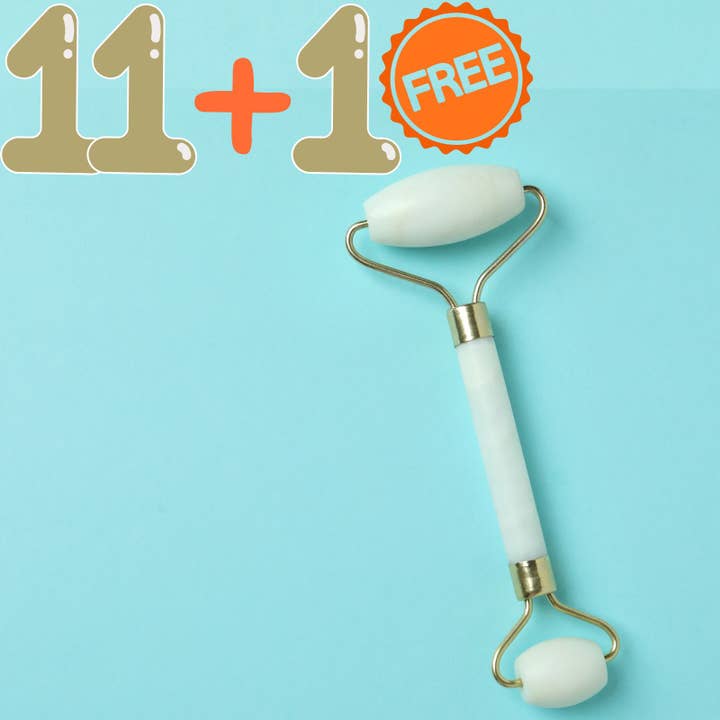 White Jade Stone Face Roller Massagers 11+1 Free for wholesale by Zen'Arôme