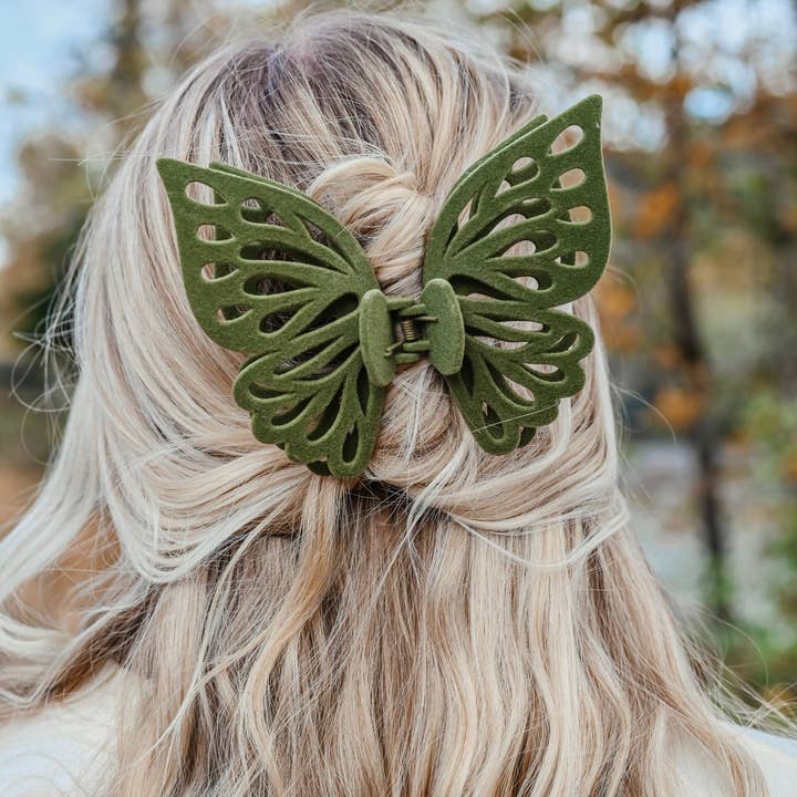 Share Studio - Vente Pince à cheveux – femme - Pince à cheveux en velours Jumbo Butterfly7