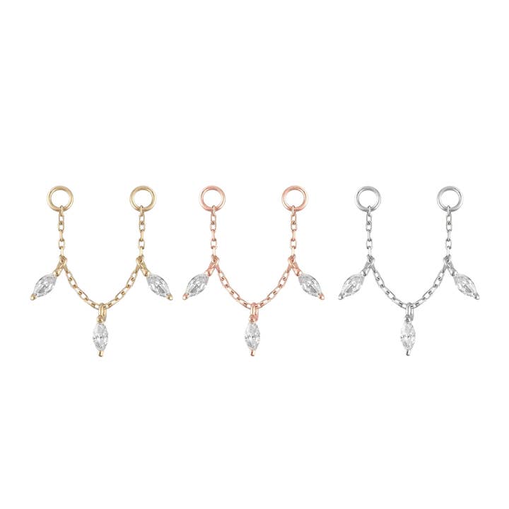 Piercing-zone - Vendita all'ingrosso Orecchini pendenti - Lyric - Cz - Catena6