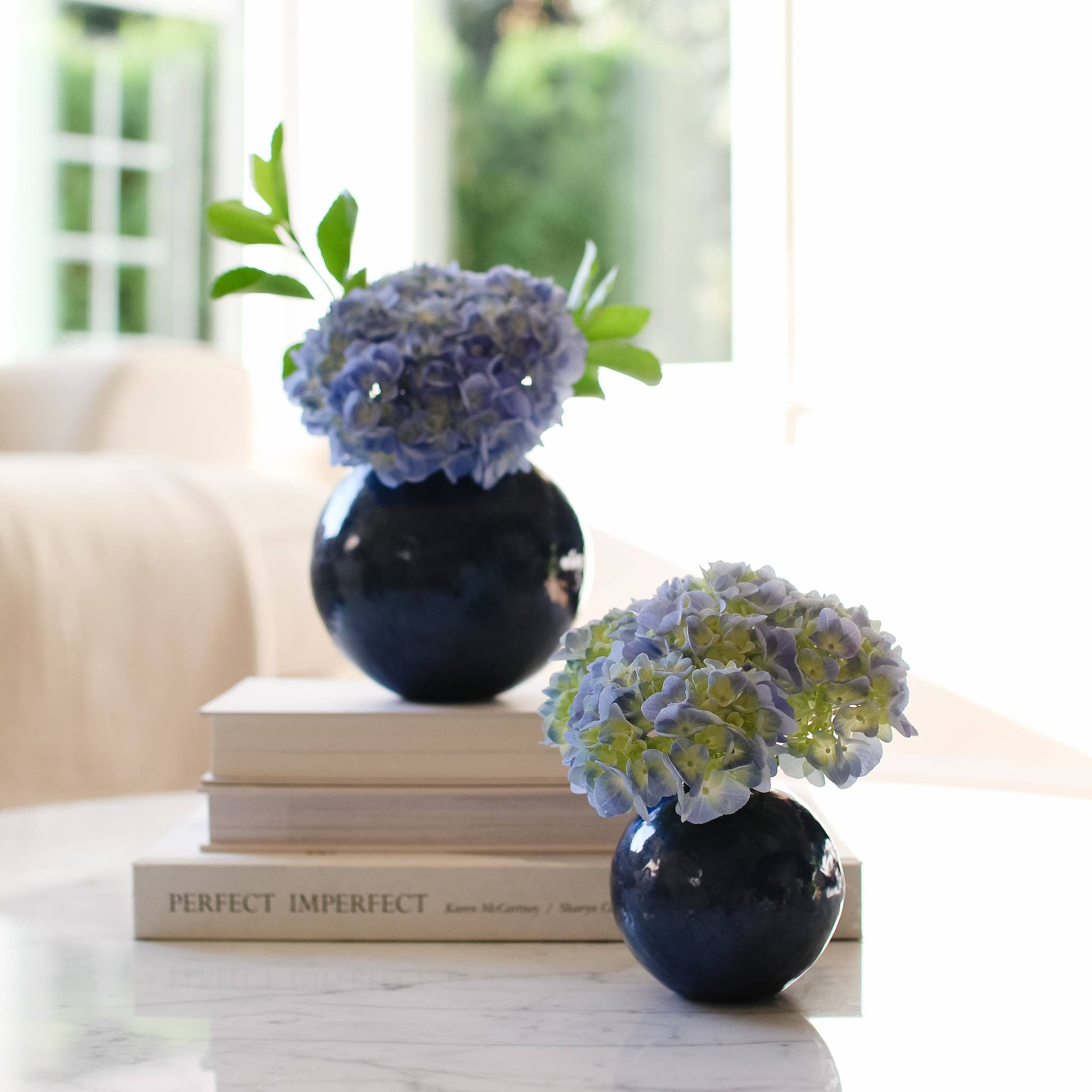 Dekorasyon Gifts  Decor - Wholesale Vase - Capiz Round Vase (Blue)0