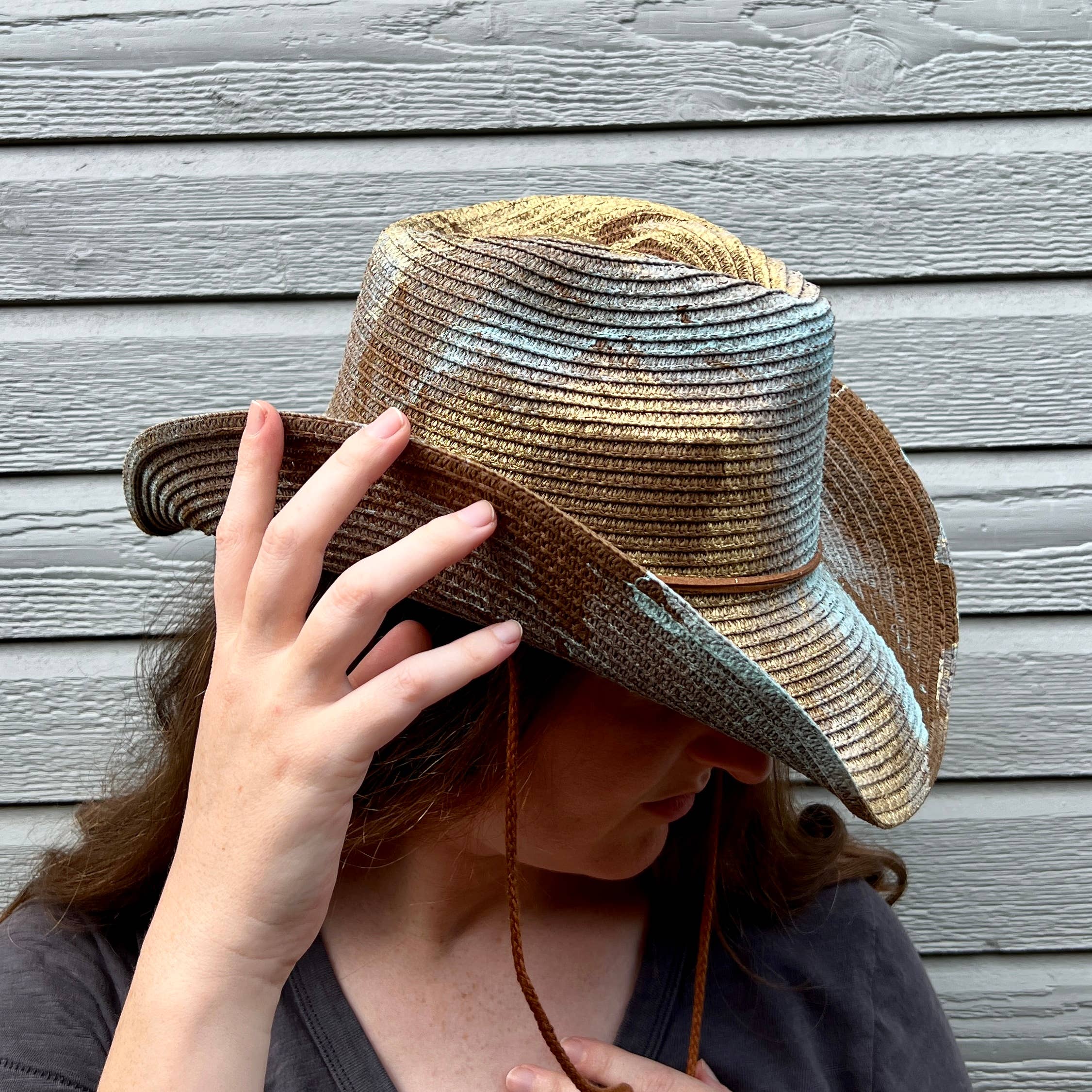 Nymf by Collette - Wholesale Cowboy Hat - Women's - Marbled Straw Cowboy Hat5