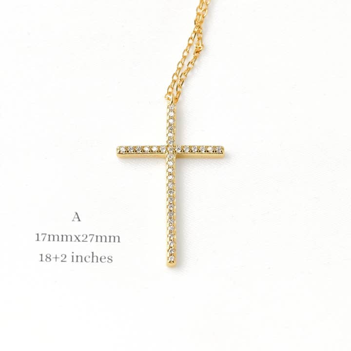 Blueyejewelry - Wholesale Pendant/Charm Necklace - Diamond Cross Necklace - Sterling Silver CZ Cross Pendants4