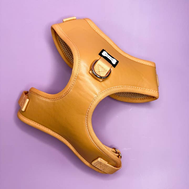Alfresco Pup vegan leather dog harness - camel colour adjustable dog harness for wholesale by Pup Chic Boutique