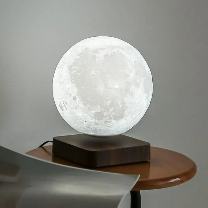 Kiyo Home - Wholesale Accent/Desk Lamp - Levitating Moon Lamp | Floating Moon Lamp | 3-Step LED8